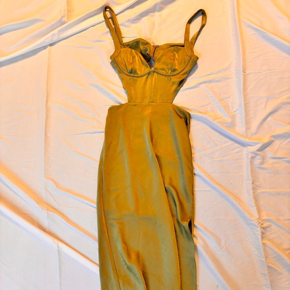 Beginning Boutique Gold Maxi Dress